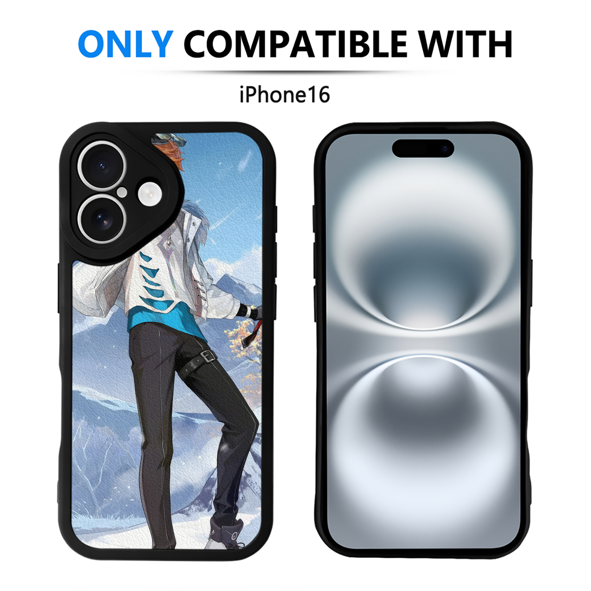 げんし神 genshin 【iPhone 16シリーズ対応】シリコンスマホケース（レザー調） 材質：シリコン
